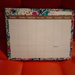 Dry Erase Calendar w/2 Magnets on the Back