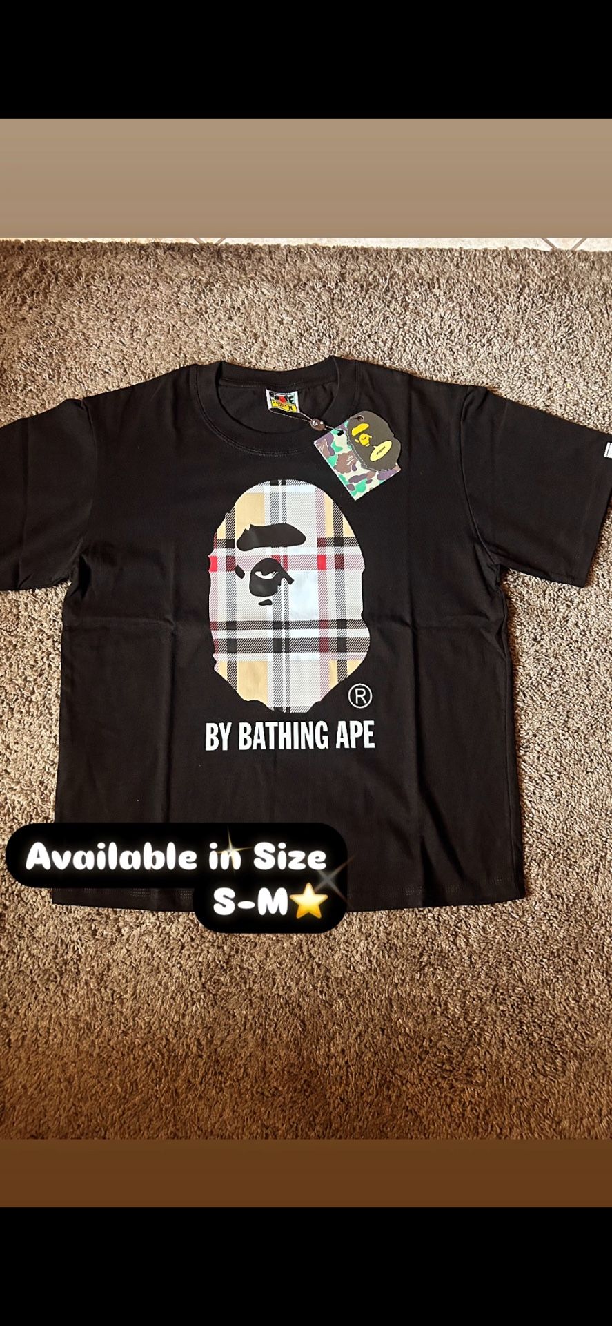 Burberry X Bape Black Size S-M