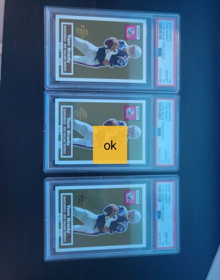 3 PSA Graded Tom Brady Card's