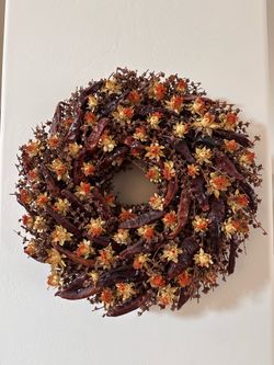 Dried Chili and Flower Wreath
