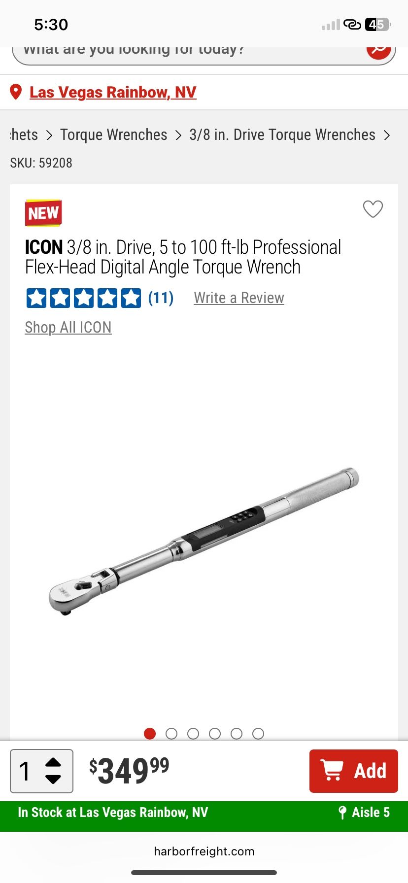 Icon 3/8 Drive Digital Torque wrench