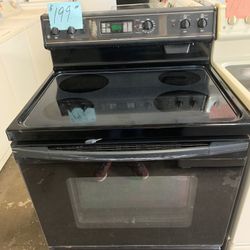 Black Glass Top Stove Range  . Warehouse pricing. Warranty  . Delivery Available . 2522 Market st. 33901