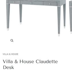 Villa And House Claudette Linen Desk Table Delivery Available 