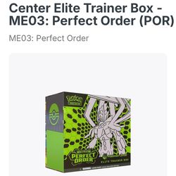 Perfect order elite trainer box pokemon center