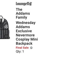 Wednesday Loungefly Mini Backpack 