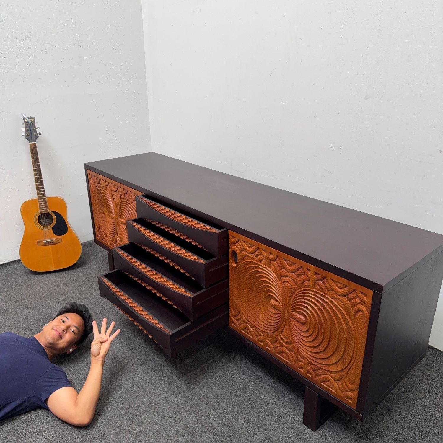 *Open Box* (Brand New) Frida Solid Mahogany Cabinet / Console Table by Tikamoon 🟤 Can Deliver