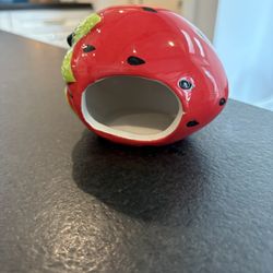 Hamster Hideaway Ceramic Strawberry
