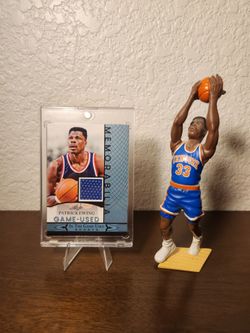 New York Knicks 2024 Leaf Patrick Ewing Game Used Jersey Card,  1994 Starting Lineup