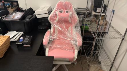 New condition  Pink & White Gaming Chair - SPESST Racing Style -,