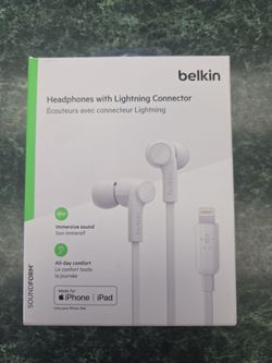 Belkin Headphones with Lightning Connector NEW