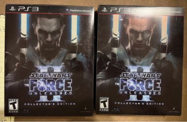 One opened and one unopened Starwars the force unleashed II collectors edition