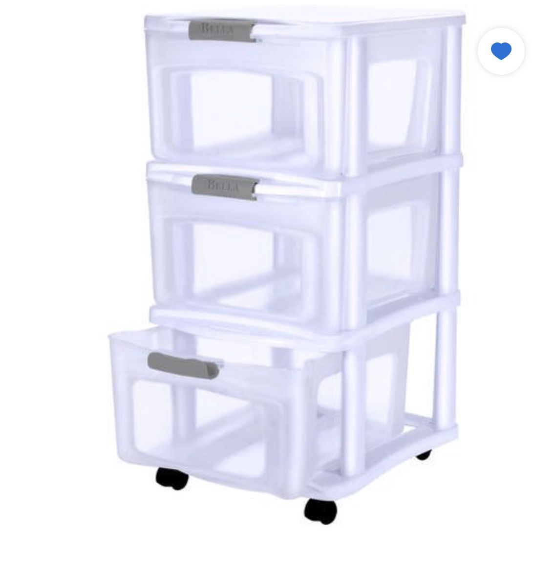 2 Storage Bin Drawer Carts