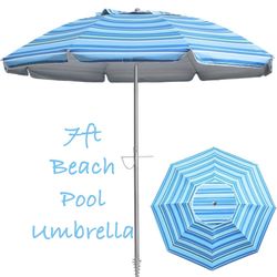 🩵💙🩵💙 Brand New Gorgeous Blue 7ft Or 8.5ft  Beach/Pool Outdoor Umbrellas ❌(Pls Read Desc)