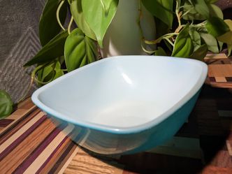 Vintage Pyrex Turquoise Square Dip Bowl 410 12oz Bowl