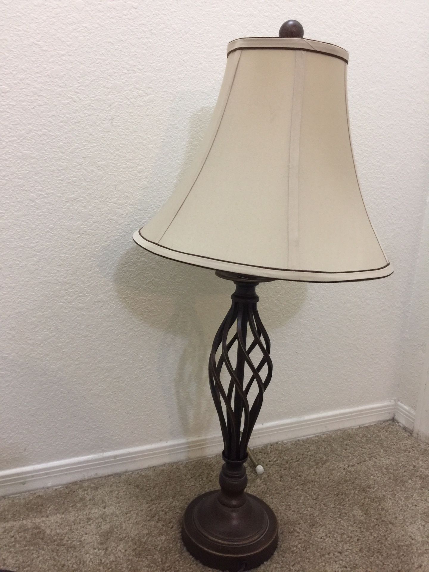 Dark Brown Metal Lamp & shade (great condition!) $10 obo