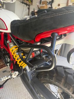 Ducati scrambler luggage bag mount side carrier bracket