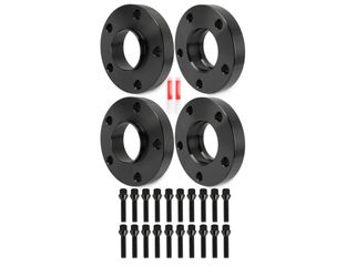 Black Wheel Spacers Set of 4 with Lug Bolts