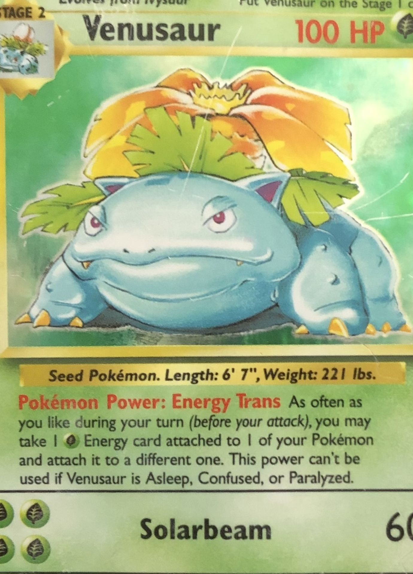 Venusaur 15/102 Base Set Pokemon TCG Trading Card