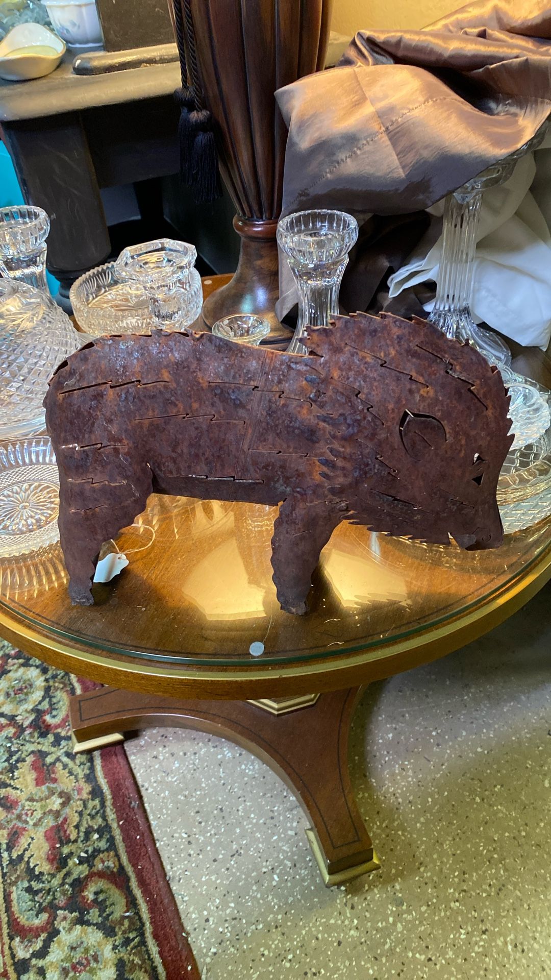 Metal Javelina Pig Yard Garden Art Decor