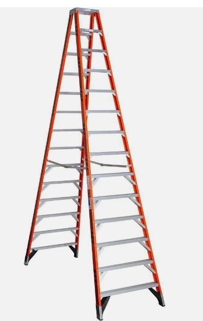 12 Or 14ft Fiberglass Step Ladder