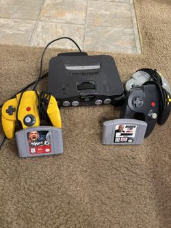 Nintendo 64 (With 3 Controllers And 2 Games)