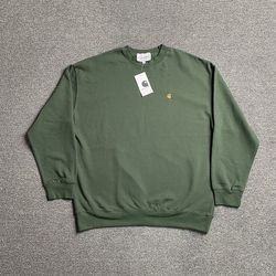 Carhartt Green Round Neck Logo Sweatshirt