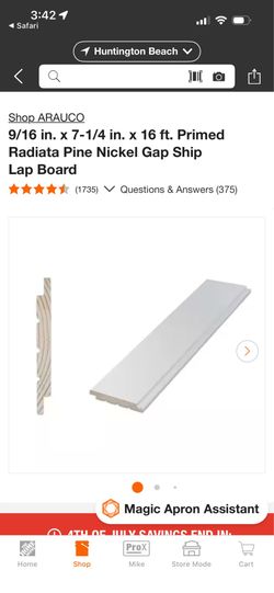 Nickle Gap Shiplap Board 9/16 in. x 7-1/4 in.
