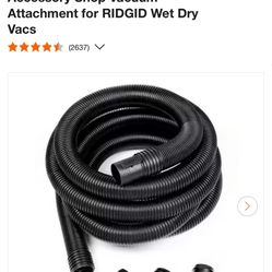 RIDGID 2-1/2 in. x 20 ft. DUAL-FLEX Locking Vacuum Hose Kit Accessory Shop Vacuum Attachment for RIDGID Wet Dry Vacs