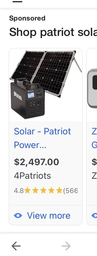 Patriot Solar Power Generator