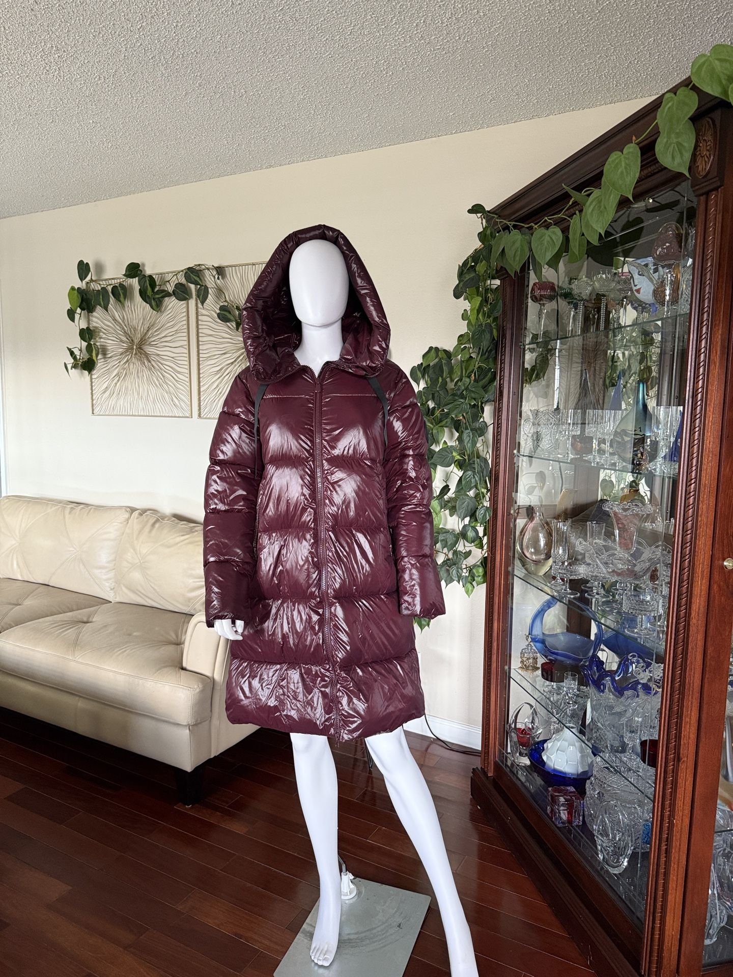 Puffer Coat Burgundy