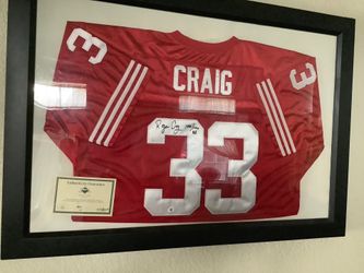 Roger Craig 1000/1000 85’ season signed jersey.