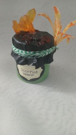 Small Plastic Handmade Scorpion Venom Potion Bottle