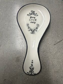 Home Essentials & Beyond Katie Mandy Spoon Rest White/Black going stir crazy