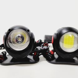 2pcs 360° 2 IN 1 XM-L T6 COB LED Headlamp Head Light Flashlight Torch Waterproof White/Red 

