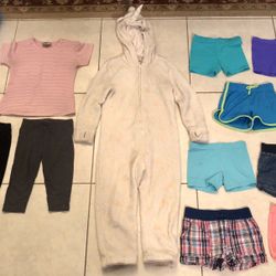 Lots of cute shorts, unicorn onesies and leggings for girl’s size 6/7