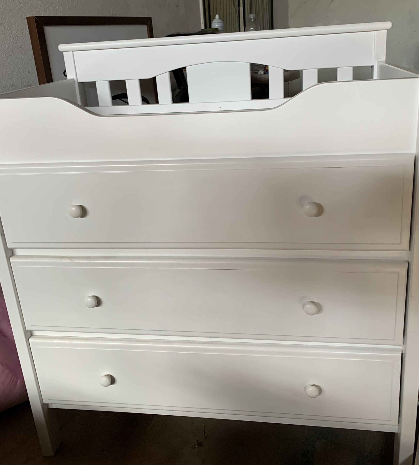 Baby dresser with changing table