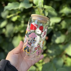 Minnie Mouse Love Glass Cup