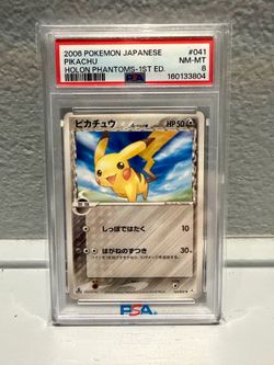 2006 POKEMON JAPANESE HOLON PHANTOMS 1ST EDITIONPIKACHU 041 psa 8