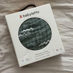 Babyletto Ocean Waves Muslin Mini Crib Sheet
