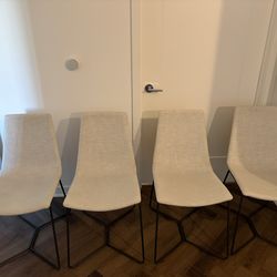 West Elm slope dinning chairs - heather proformance grey