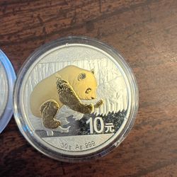 2016 30 Gram Silver Gold Panda 