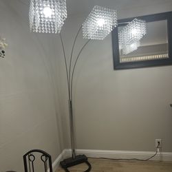 Large Overhang Lamp - Silver