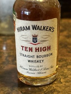 Vintage Hiram Walker’s Ten High Mini Bottle