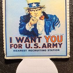 U.S. Army Uncle Sam Wants You Drink Koozie 