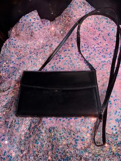 Black Leather Crossbody Shoulder Bag