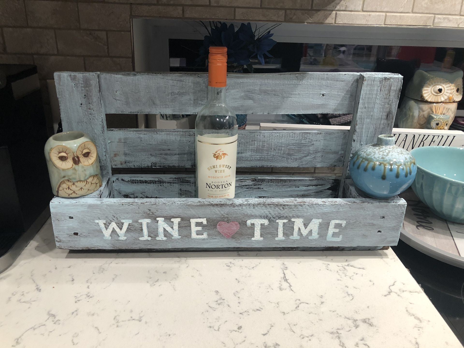 Wooden rack wine time