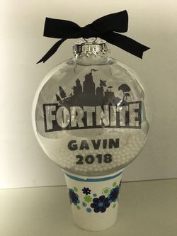 Fotnite christmas ornament personalized