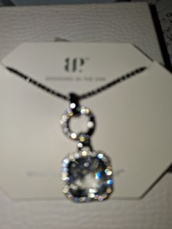 Crystal Pendant Necklace with Chain