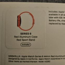Apple Watch Series 6 GPS 40mm Red Case/Band