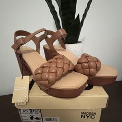 Madden NYC Women's Braided Platform Heels Size 8.5 & 9.5